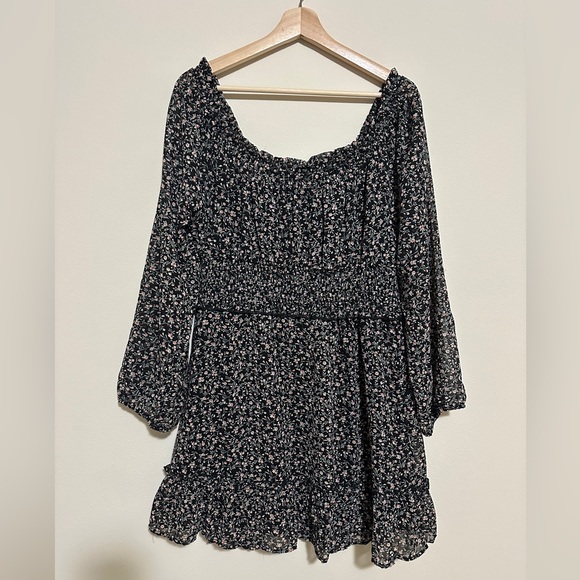 indulge Dresses & Skirts - Indulge Black and White Ruffled Smocked Sundress